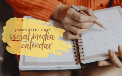 3 Ways to Fill Your Social Media Calendar